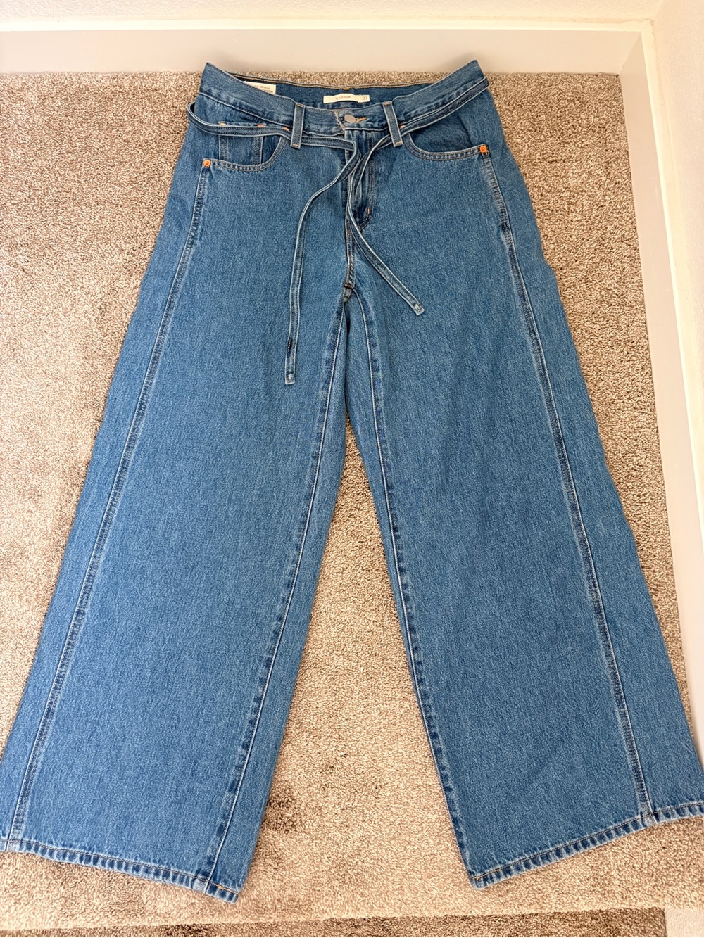 Levi's Tie-Waist XL Straight Denim Jeans